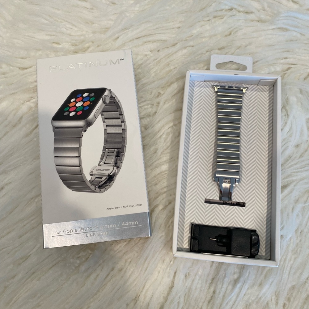 Genuine Platinum Apple Watch Band